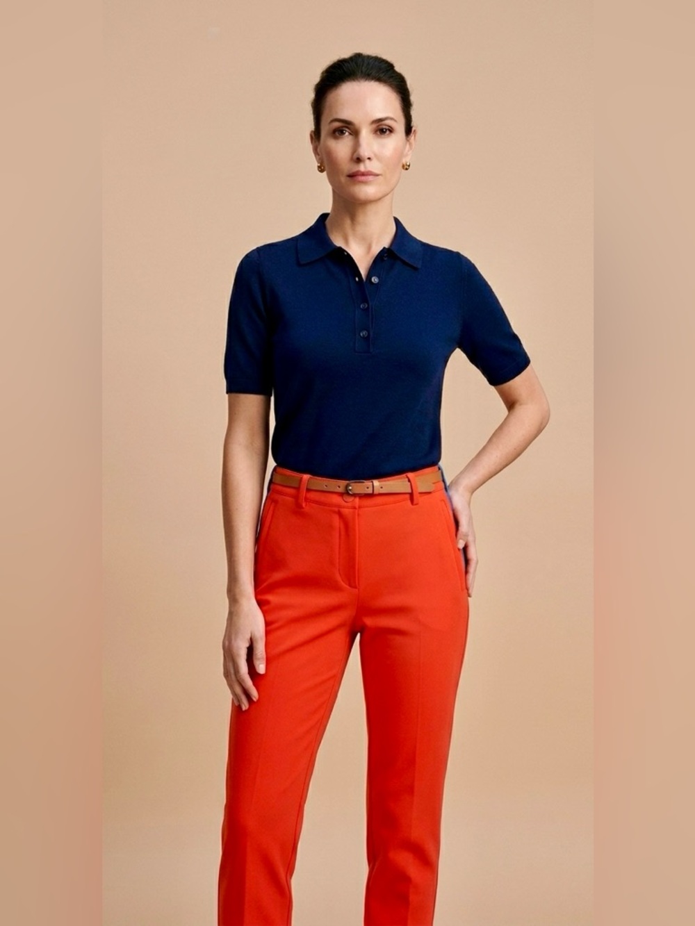 Louis Castel weather-resistant straight leg golf pants with 4-way stretch